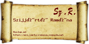 Szijjártó Ramóna névjegykártya